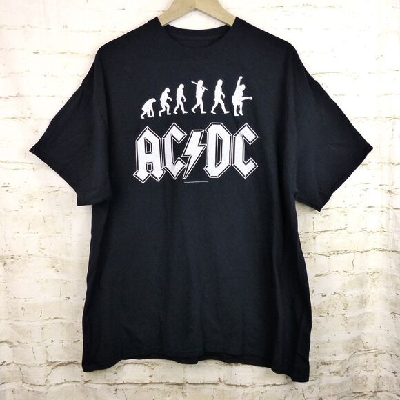 AC/DC Liquid Blue T-Shirt Mens XXL Black Rock Evolution 2012 Logo Band Music - Picture 1 of 8